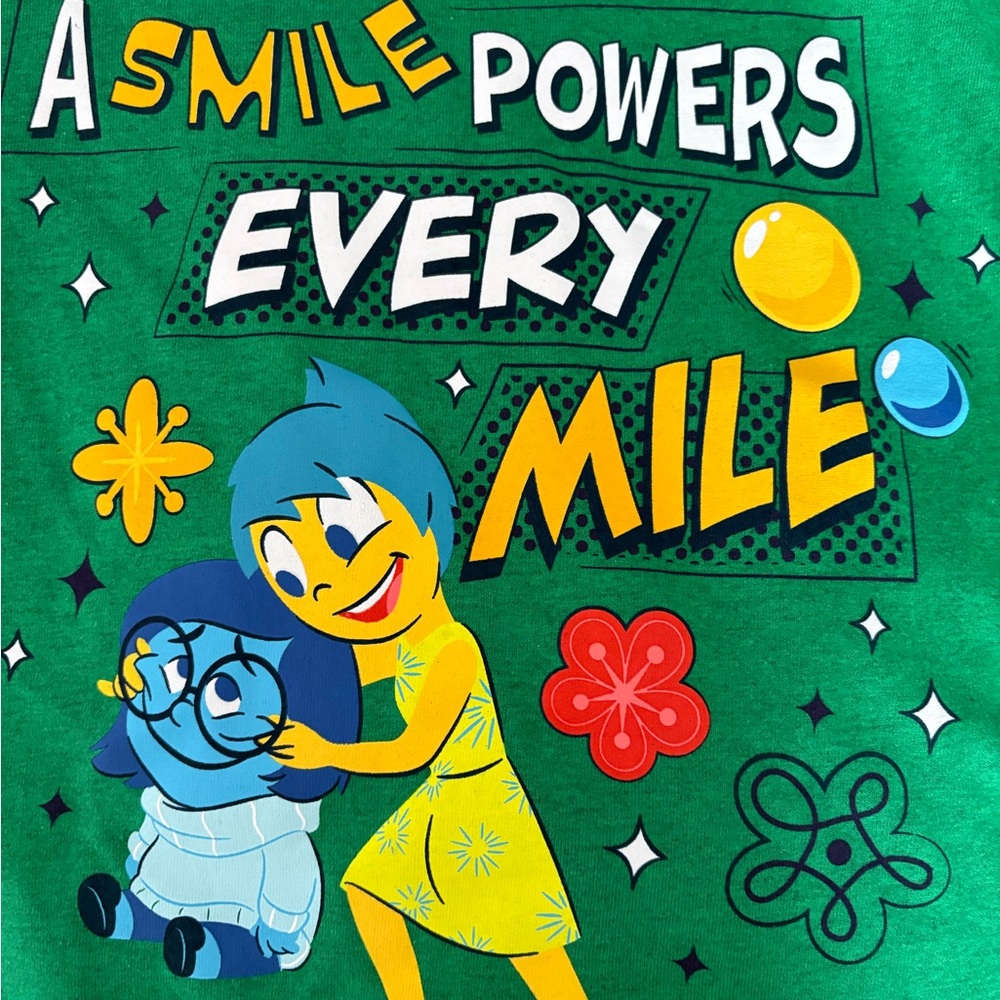Disney Inside Out Joy & sadness green XL T-shirt RunDisney “A - Picture 8 of 8
